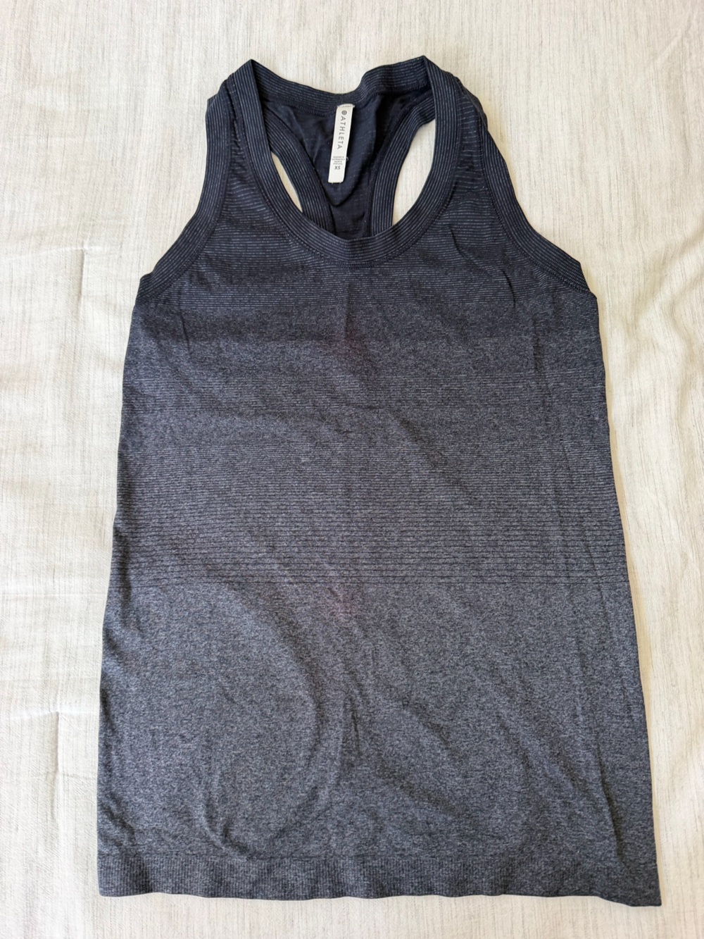 Athleta Men's Dark Gray Ribbed Knit Tank Sweater